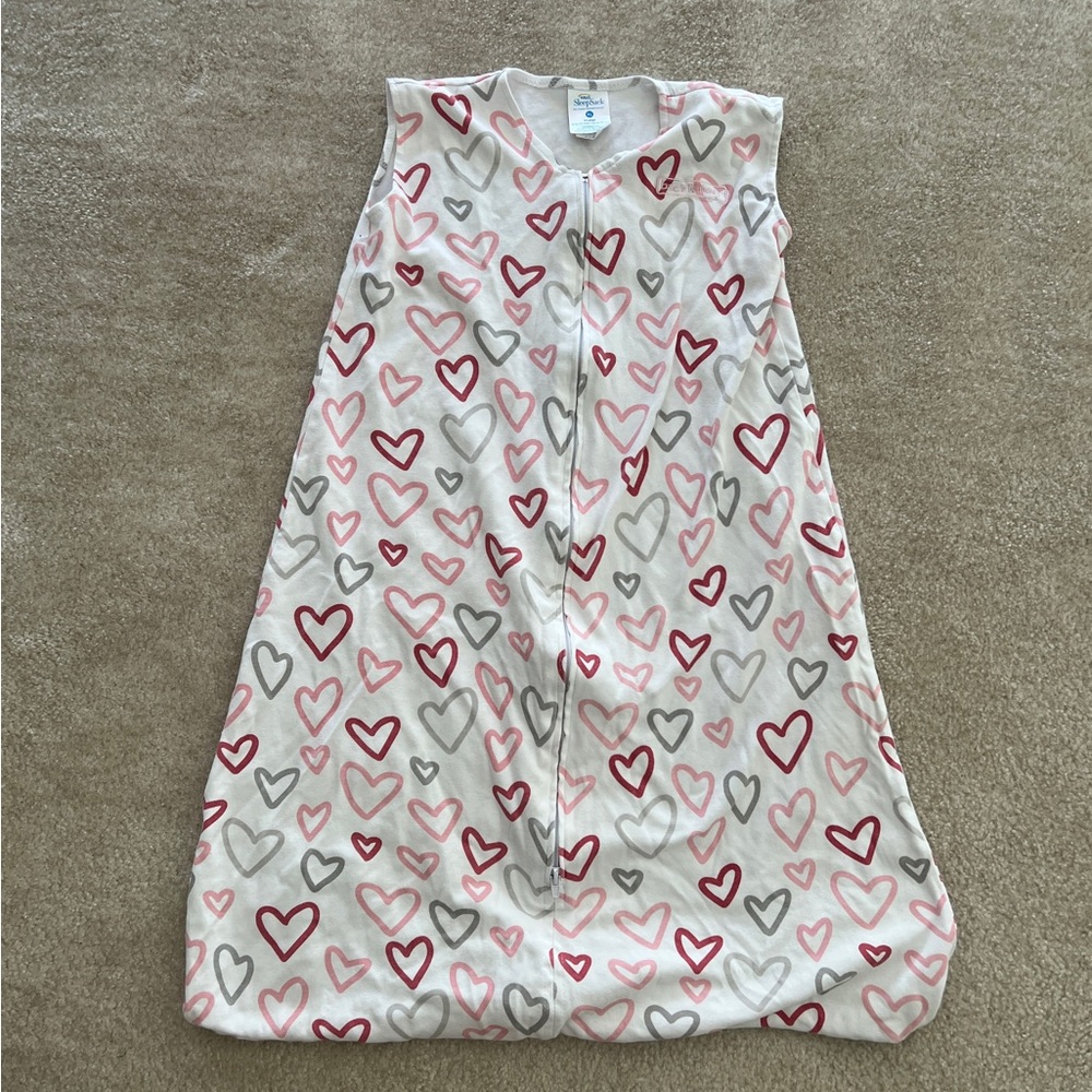 Halo Red and White Heart Pattern Sleep Sacks